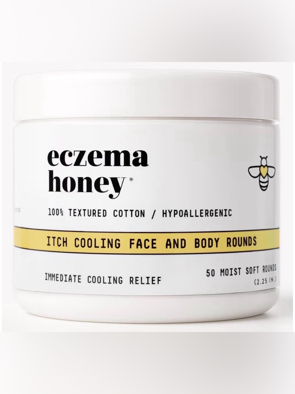 New ECZEMA HONEY Itch Cooling Face & Body Rounds for Sensitive Skin 50ct